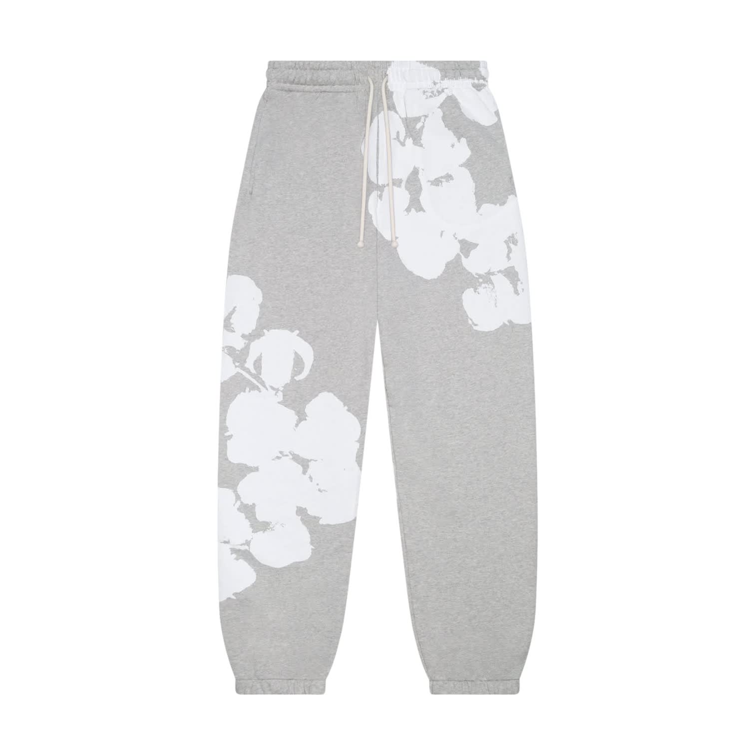 Denim Tears Big Cotton Wreath Sweatpants Grey